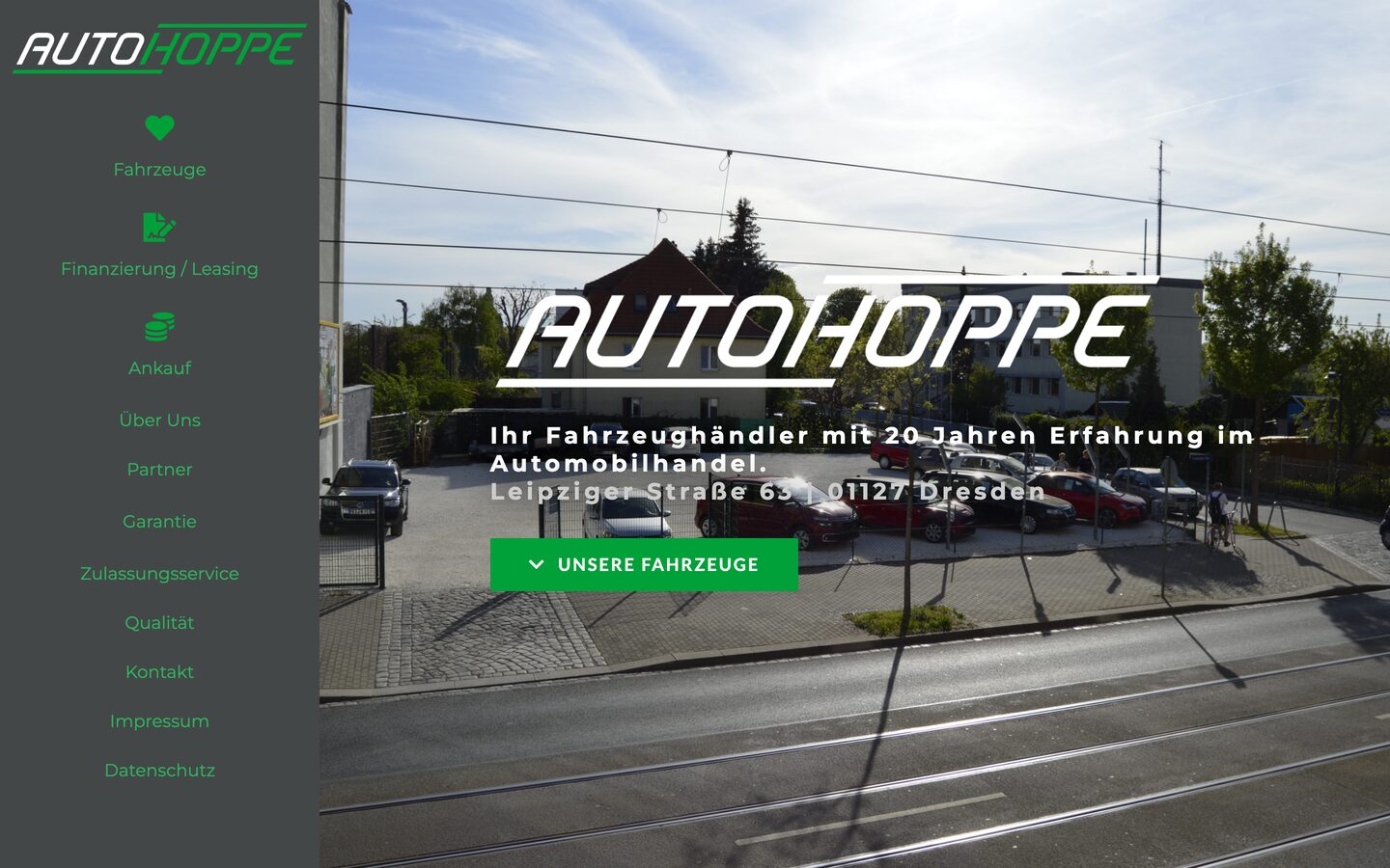 Website von Auto Hoppe
